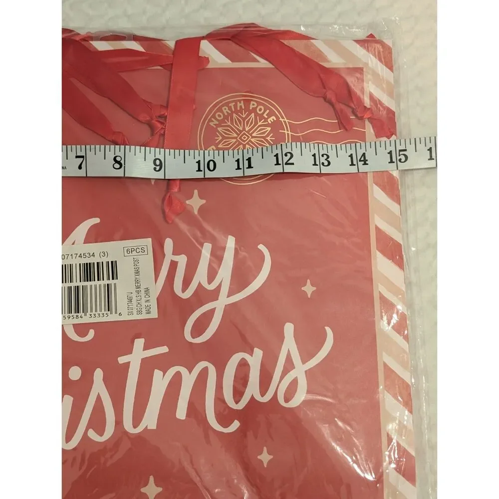 Six American Greetings Large Christmas Gift Bags